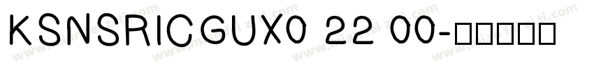 KSNSRICGUX0 22 00字体转换